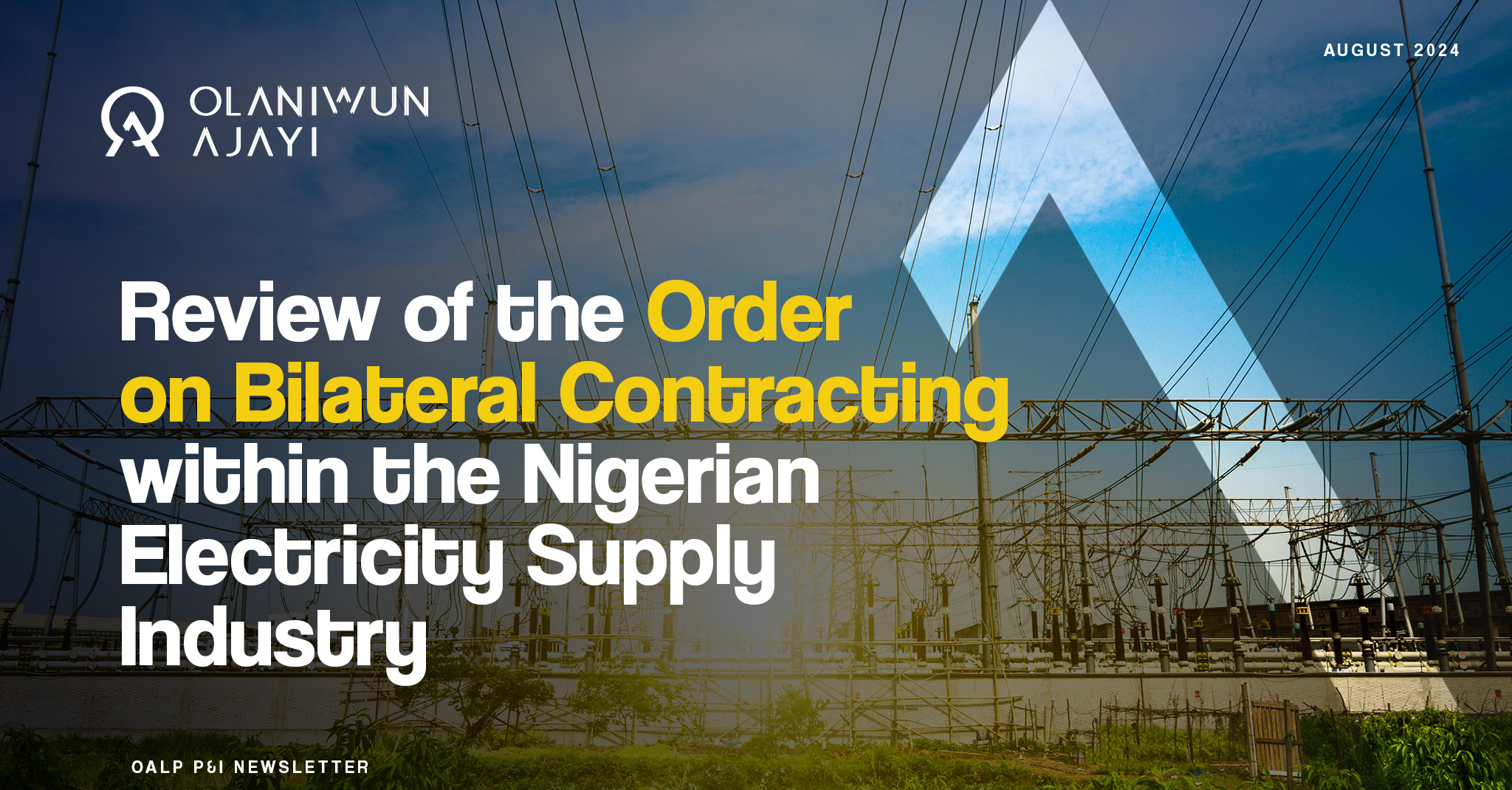 Newsletter image on the Review of the Order on Bilateral Contracting within the Nigerian Electricity Supply Industry