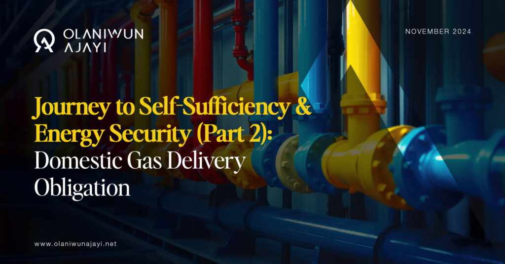 Energy Security and Domestic Gas Delivery Obligation